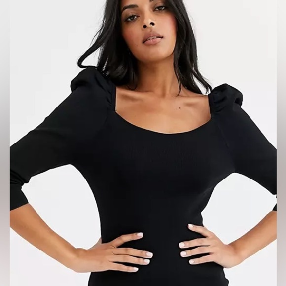 NWT River Island Puff Sleeve Knit Top - Picture 6 of 11